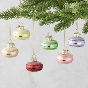 Williams Sonoma Festive Ornament Set - Red, Green, Gold, Silver, Pink